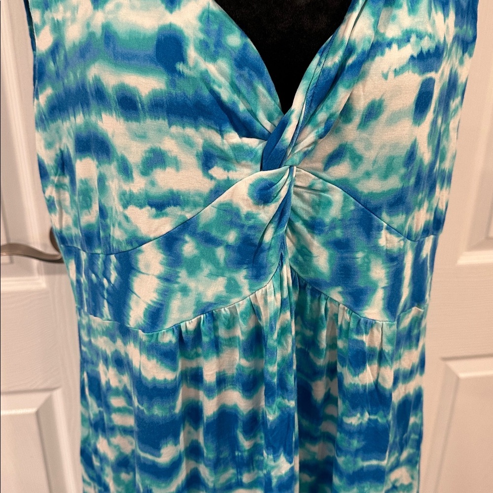 Women’s style & co Blue Tie-Dye Sleeveless Dress. Size 1X - Picture 8 of 10